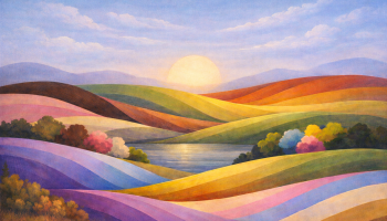 Amanecer multicolor con un estilo REMEDIOS VARO